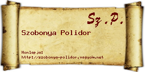 Szobonya Polidor névjegykártya